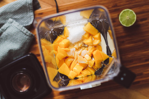 Mango-Eis Mango-Eis (Rezept Mango-Eis, Schritt 3)