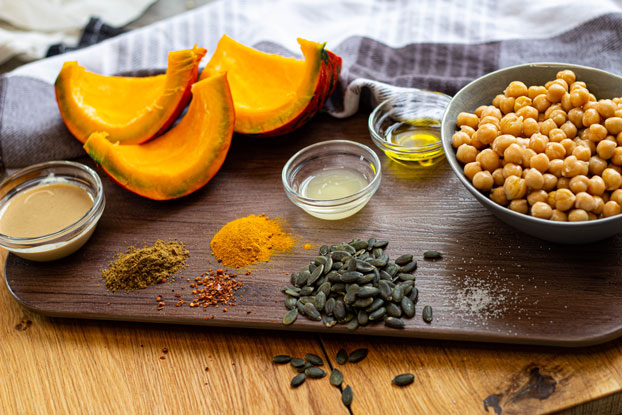 Kürbis Hummus Zutaten Kürbis Hummus (Rezept Kürbis Hummus)