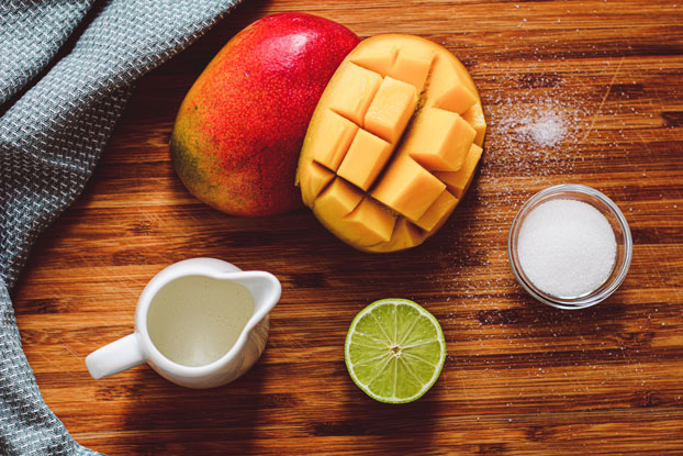 Mango-Eis Zutaten Mango-Eis (Rezept Mango-Eis)