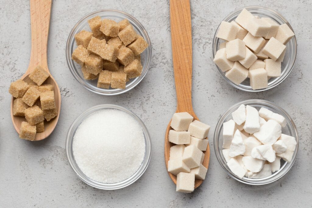 Verschiedene Zuckersorten