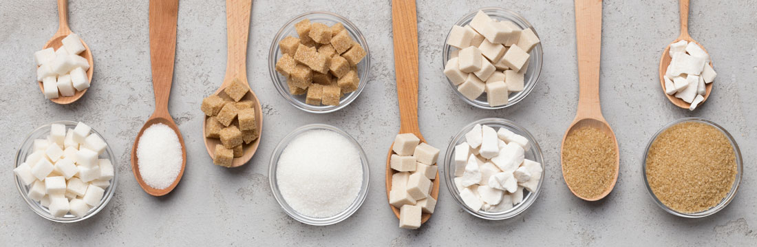 Zucker Verschiedene Zuckersorten