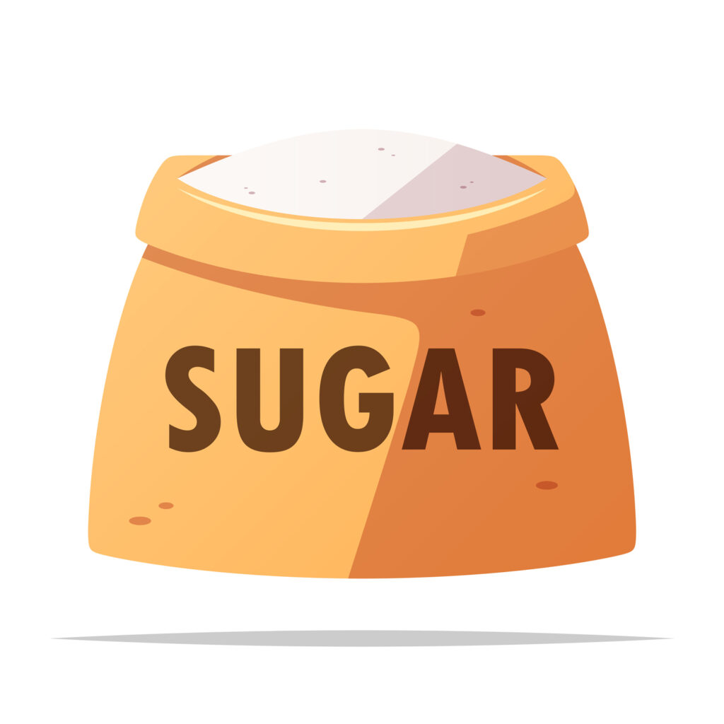 Zucker in einem Sack