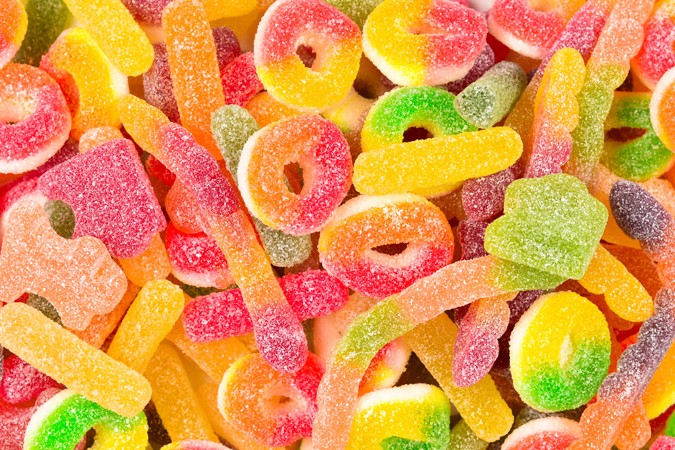 viele bunte Gummibärchen