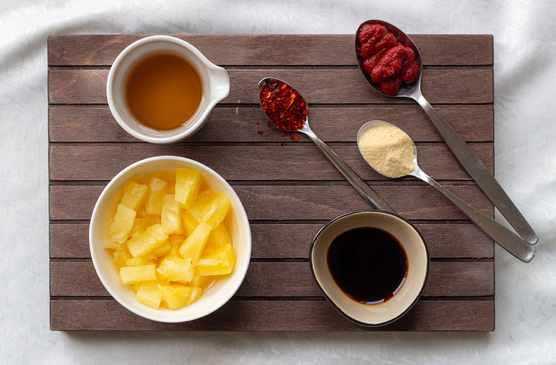 sweet chili sauce Sweet-Chilli Soße Zutaten (Rezept Sweet-Chilli Soße Zutaten)