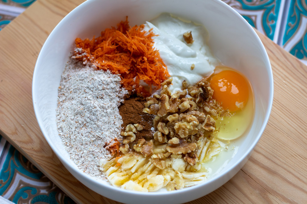 Karottenkuchen Pfannkuchen mit Frosting Schritt 2 (Rezept Karottenkuchen Pfannkuchen mit Frosting Schritt 2)