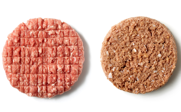 Pattys aus Fleisch und Fleischersatz