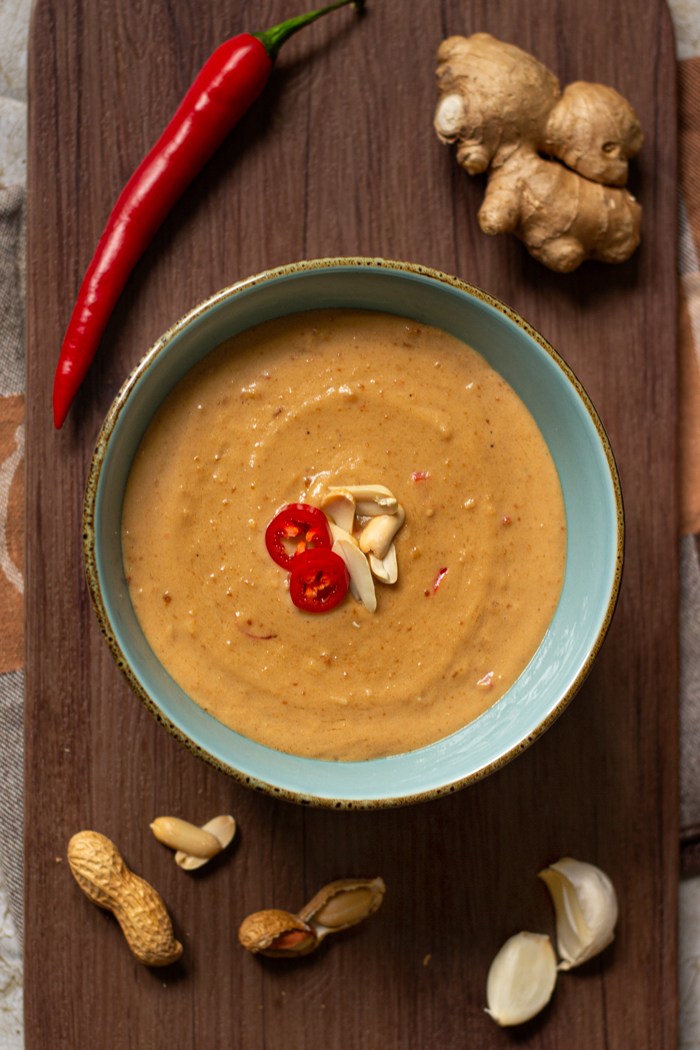 Erdnusssoße (Rezept Erdnusssoße)