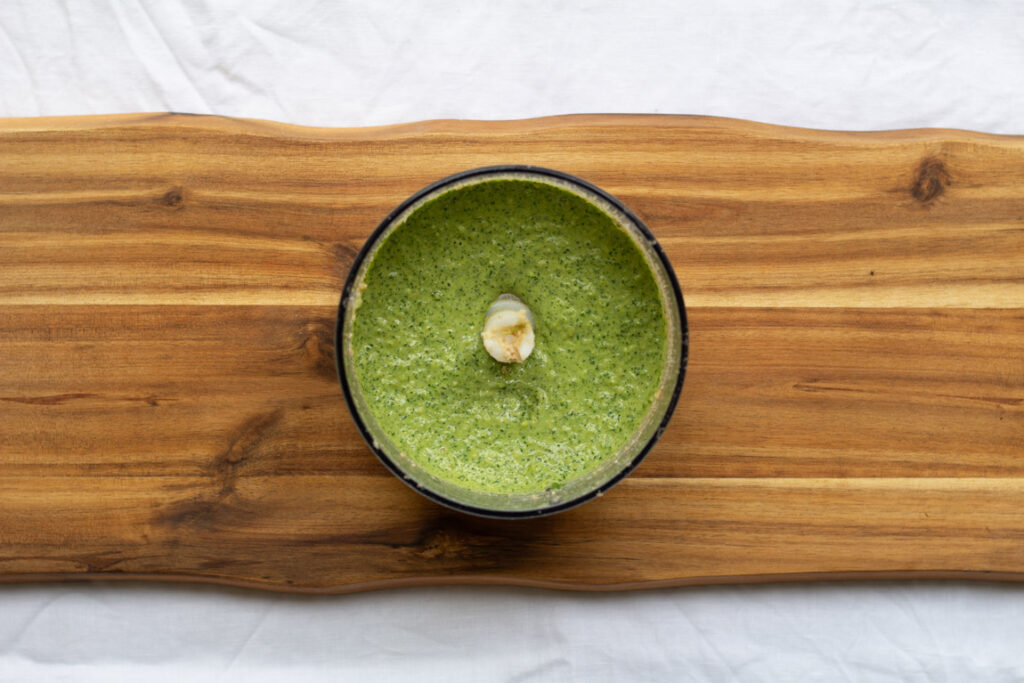 Veganes Pesto mit Rucola Schritt 1 (Rezept veganes Pesto mit Rucola Schritt 1)