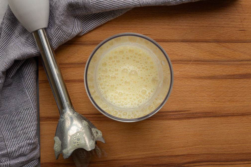 Vegane Aioli Schritt 1 (Rezept vegane Aioli Schritt 1)