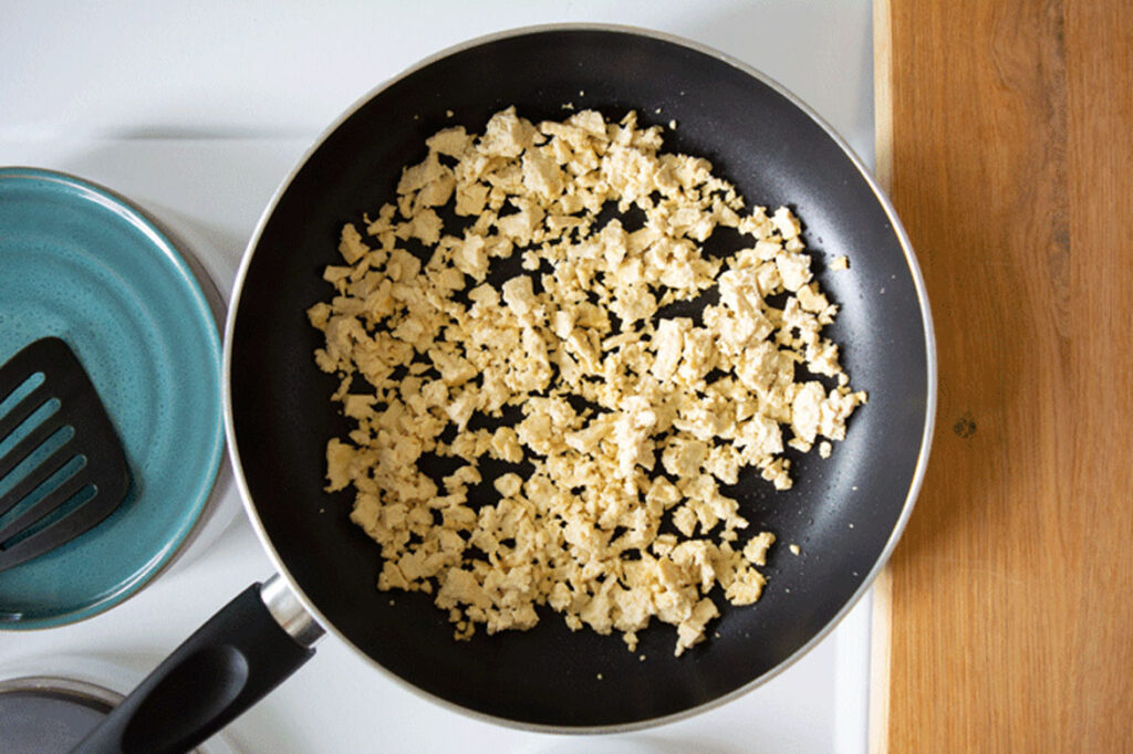 Veganes Rührei Schritt 2 (Rezept veganes Rührei Schritt 2)