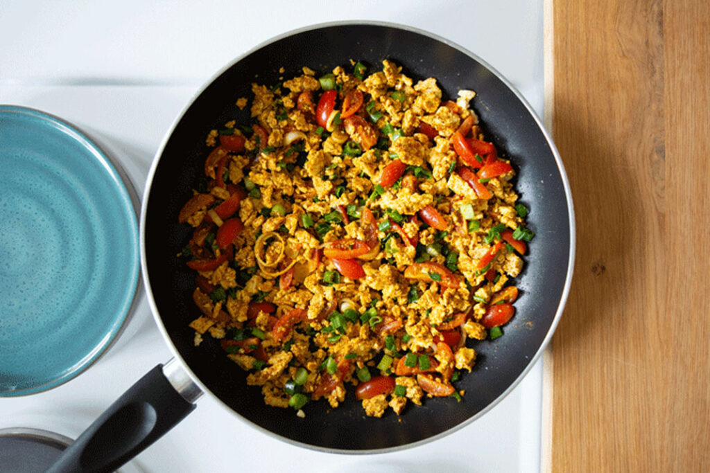 Veganes Rührei Schritt 4 (Rezept veganes Rührei Schritt 4)