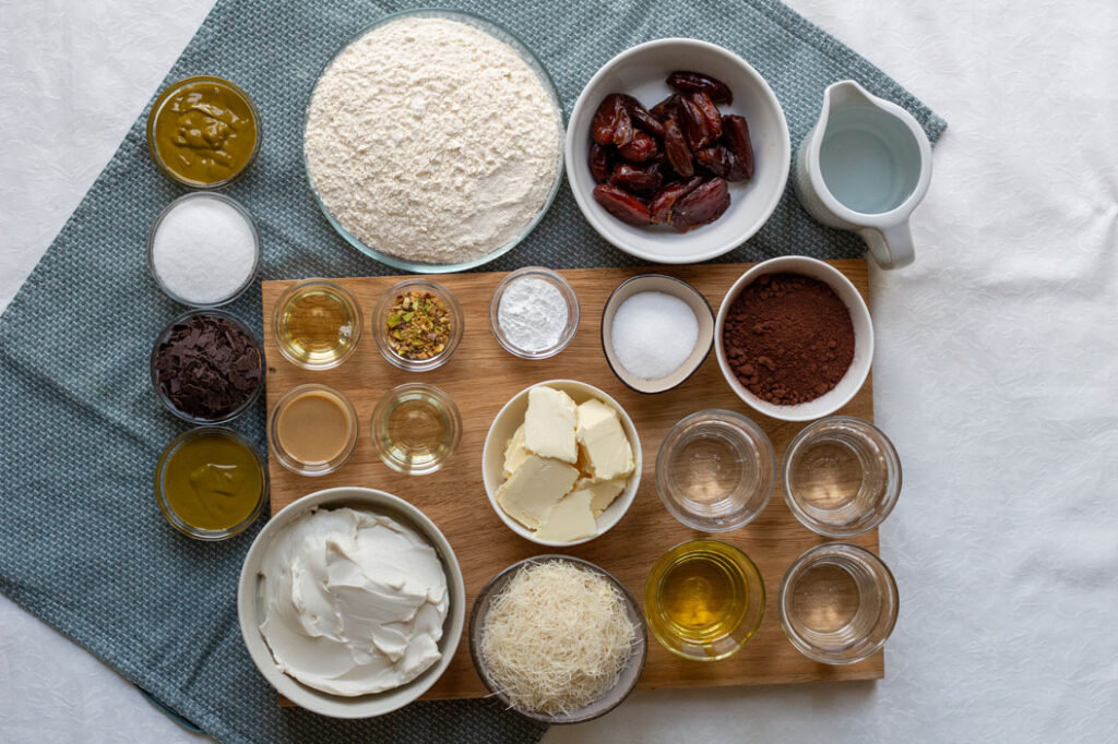 Dubai-Torte Zutaten (Rezept Dubai-Torte Zutaten)